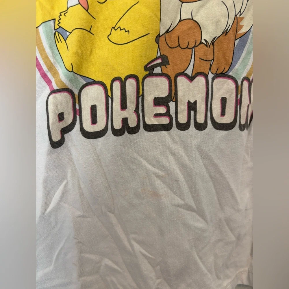 Pokemon Kids Long Sleeve Shirt with Pikachu & Eevee - Light Beige